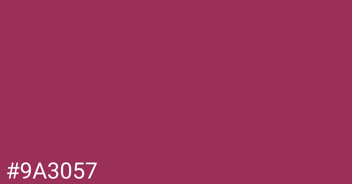 Hex color #9a3057 graphic
