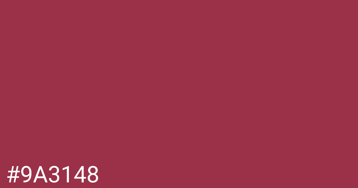 Hex color #9a3148 graphic