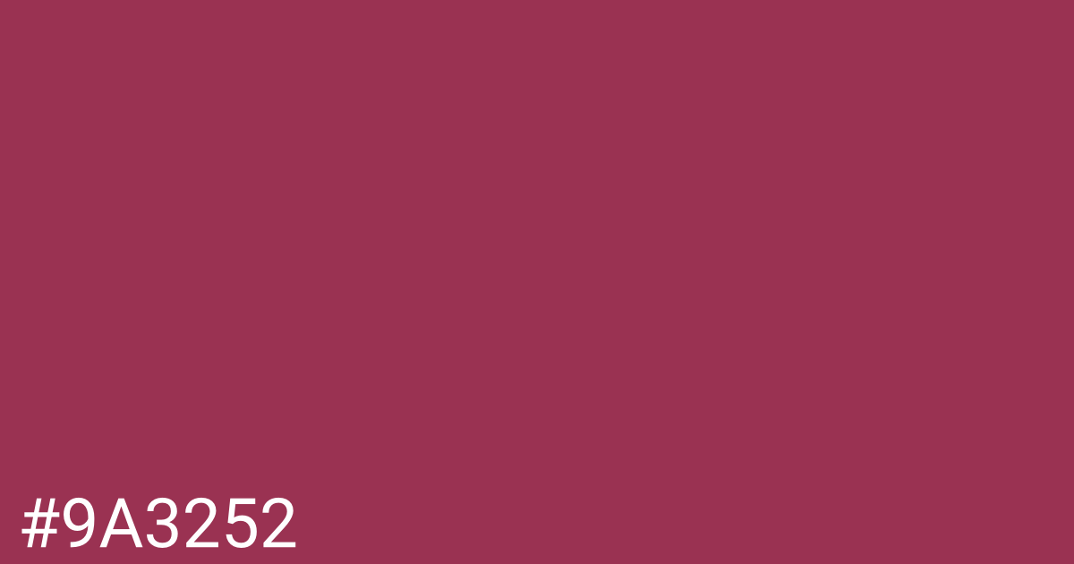 Hex color #9a3252 graphic