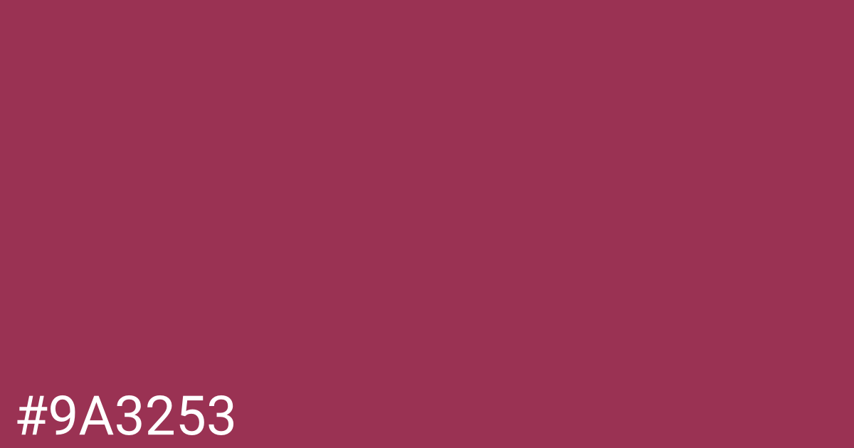 Hex color #9a3253 graphic