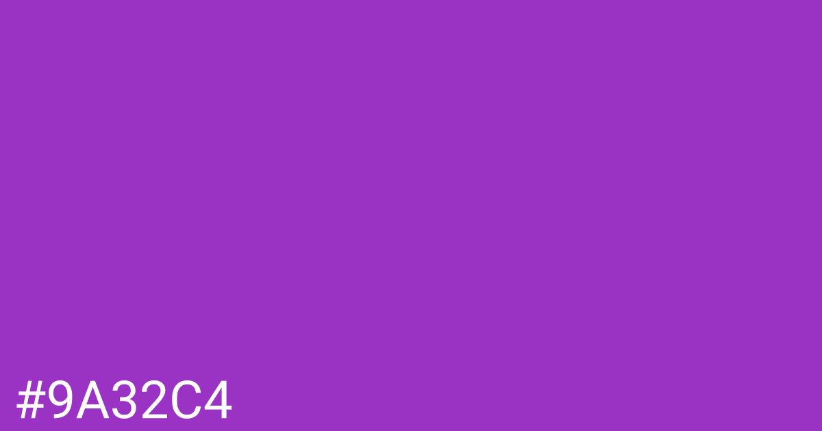 Hex color #9a32c4 graphic