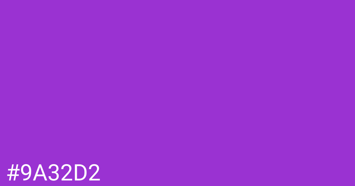 Hex color #9a32d2 graphic