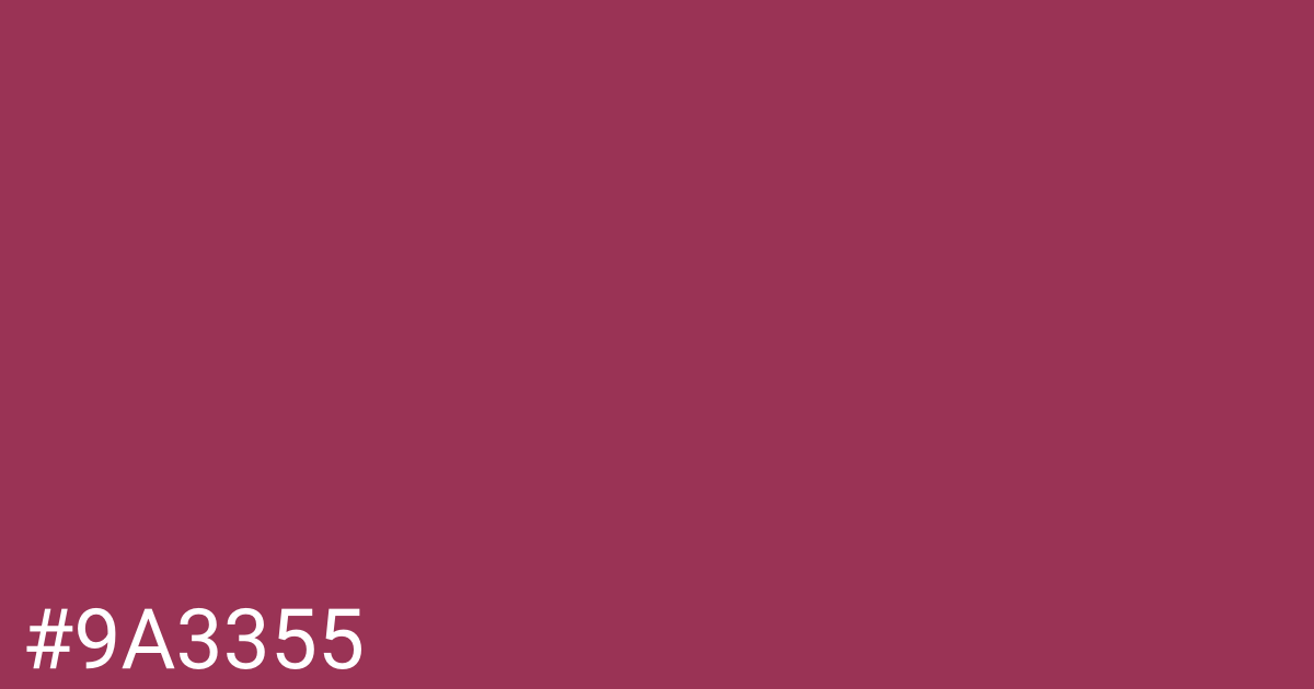 Hex color #9a3355 graphic