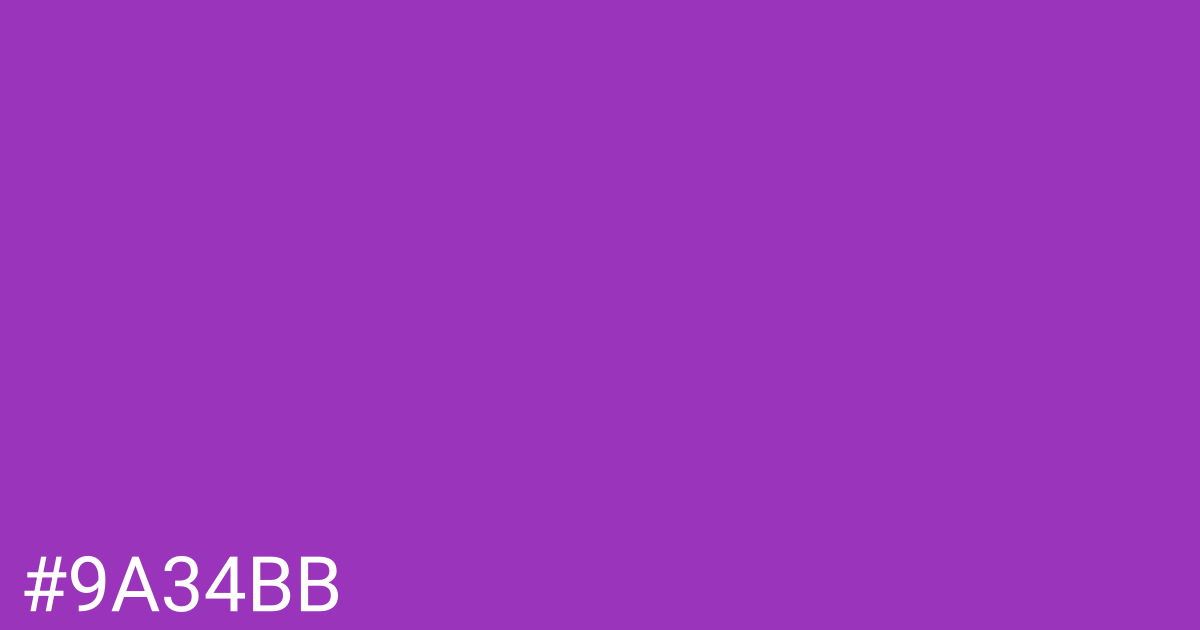 Hex color #9a34bb graphic