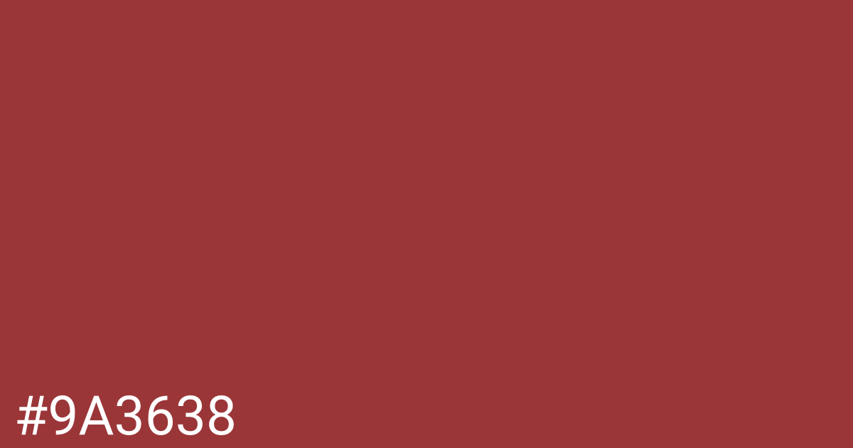 Hex color #9a3638 graphic