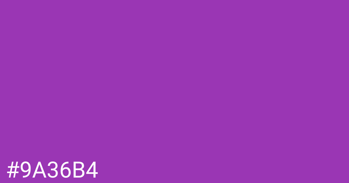 Hex color #9a36b4 graphic