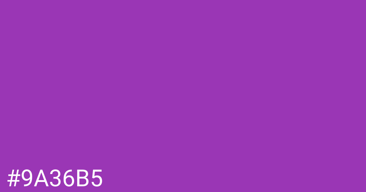 Hex color #9a36b5 graphic