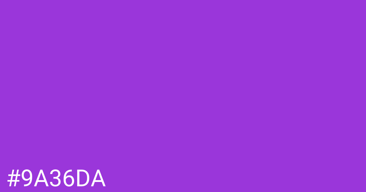Hex color #9a36da graphic