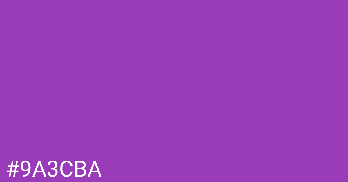 Hex color #9a3cba graphic