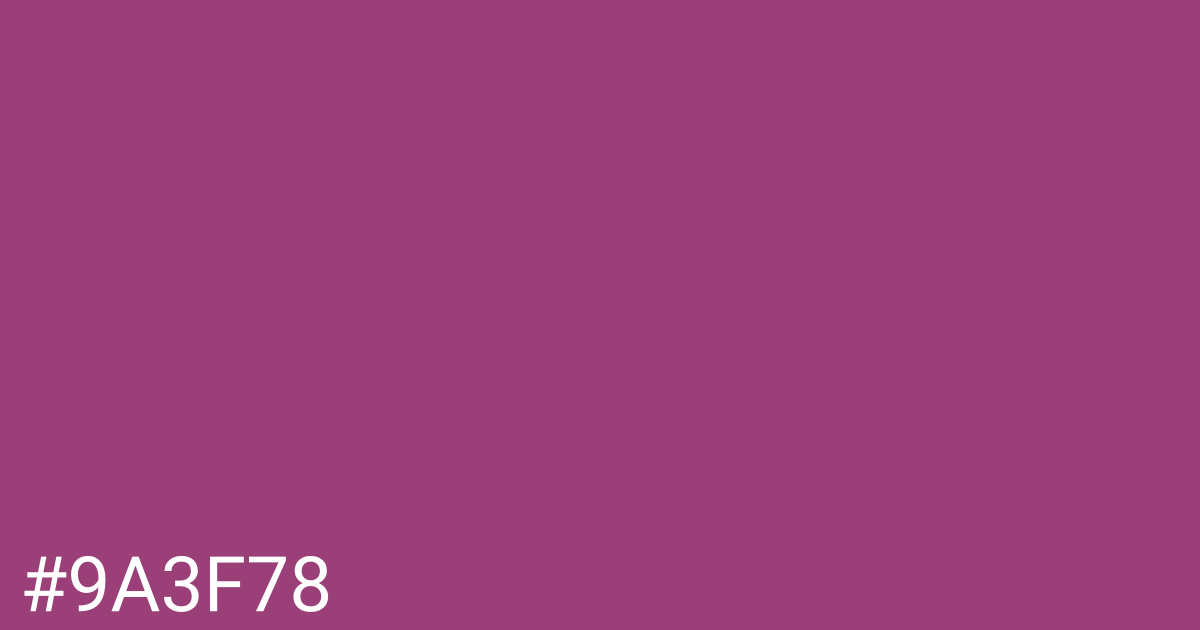 Hex color #9a3f78 graphic