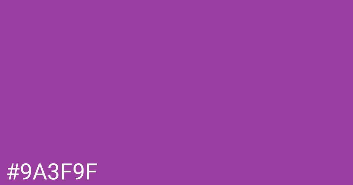 Hex color #9a3f9f graphic