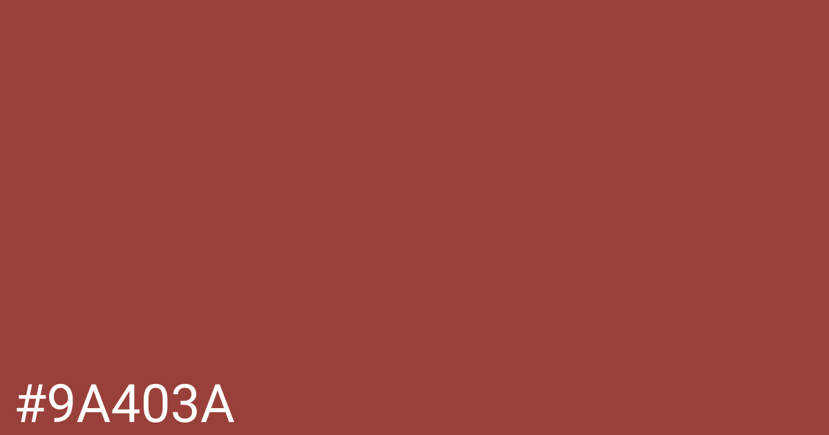 Hex color #9a403a graphic
