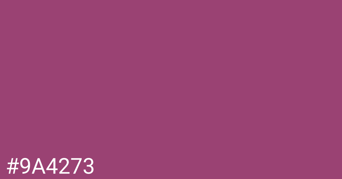 Hex color #9a4273 graphic