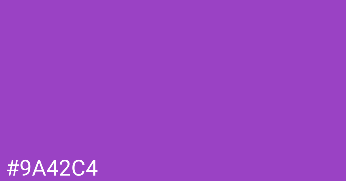 Hex color #9a42c4 graphic