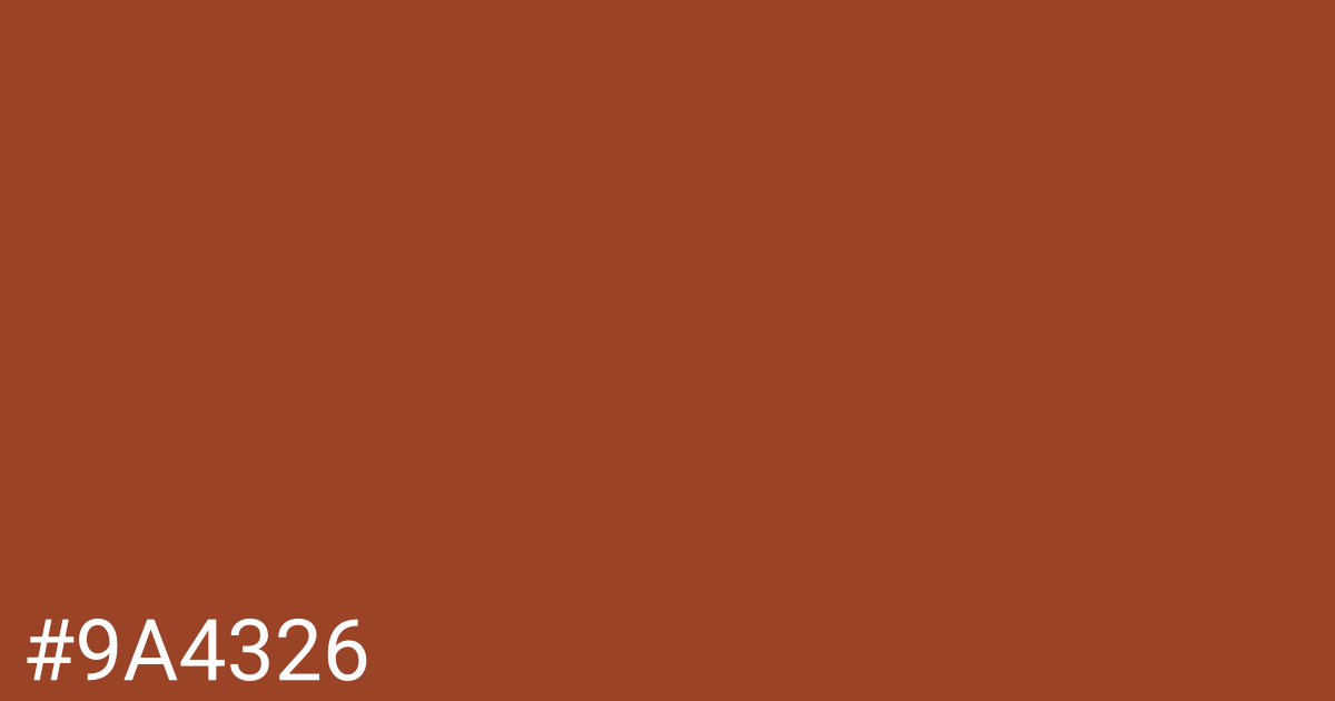 Hex color #9a4326 graphic
