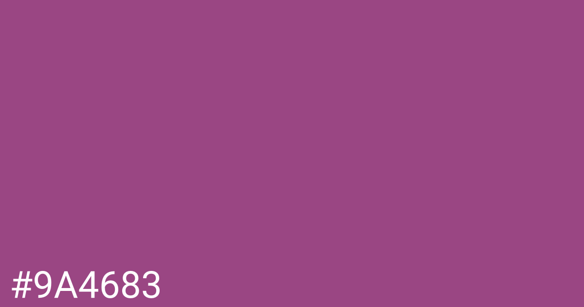 Hex color #9a4683 graphic