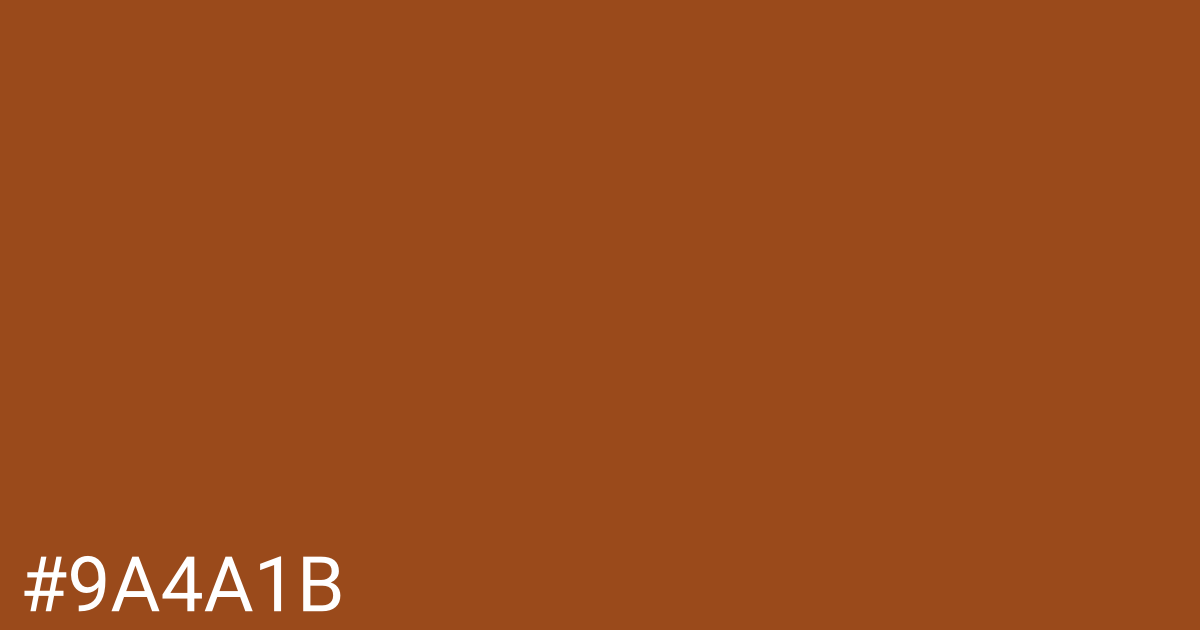 Hex color #9a4a1b graphic