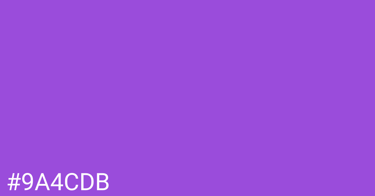Hex color #9a4cdb graphic