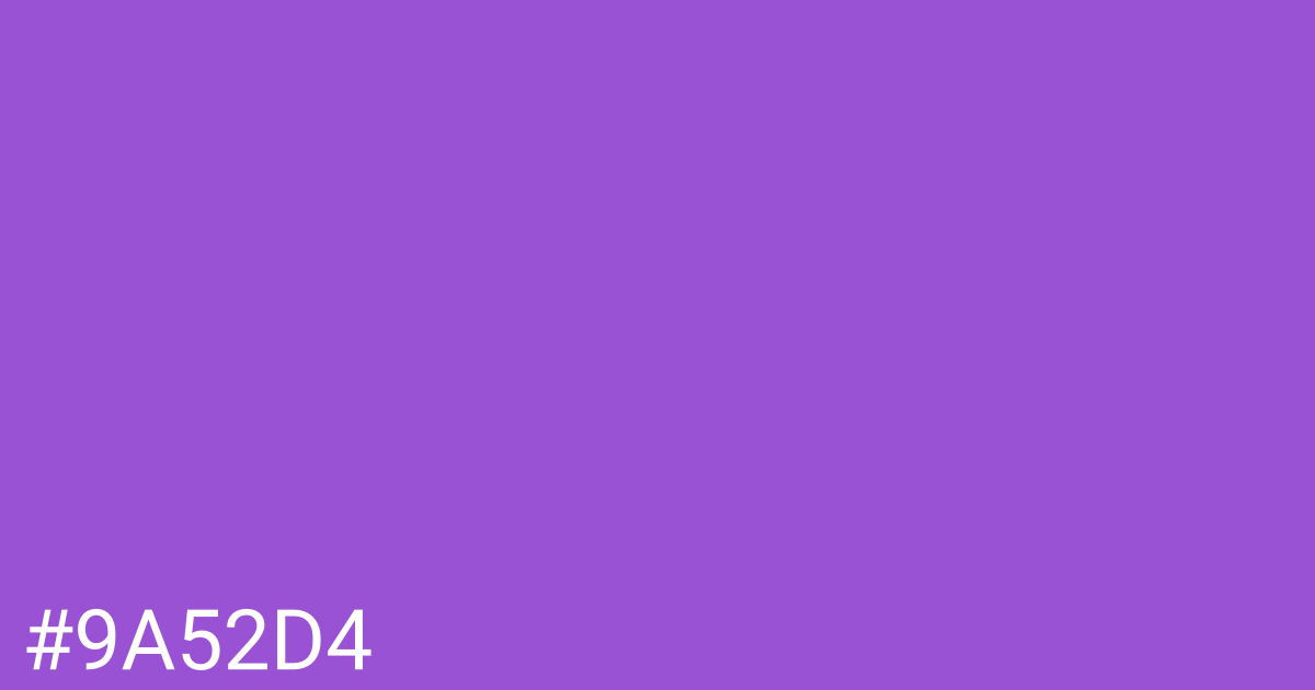 Hex color #9a52d4 graphic