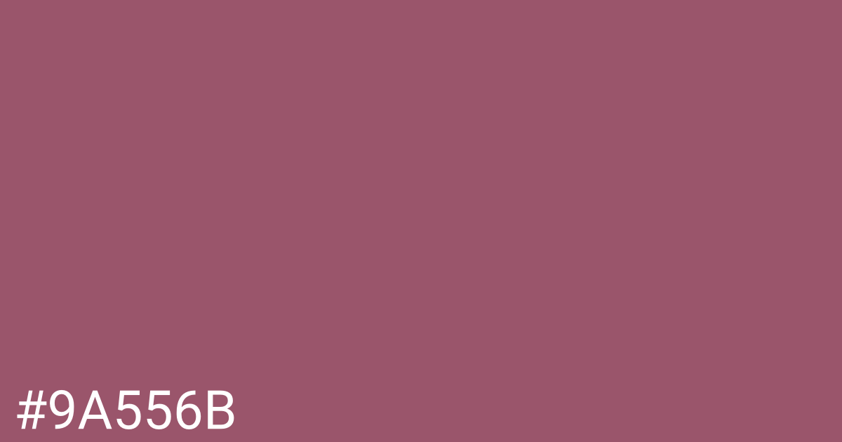 Hex color #9a556b graphic