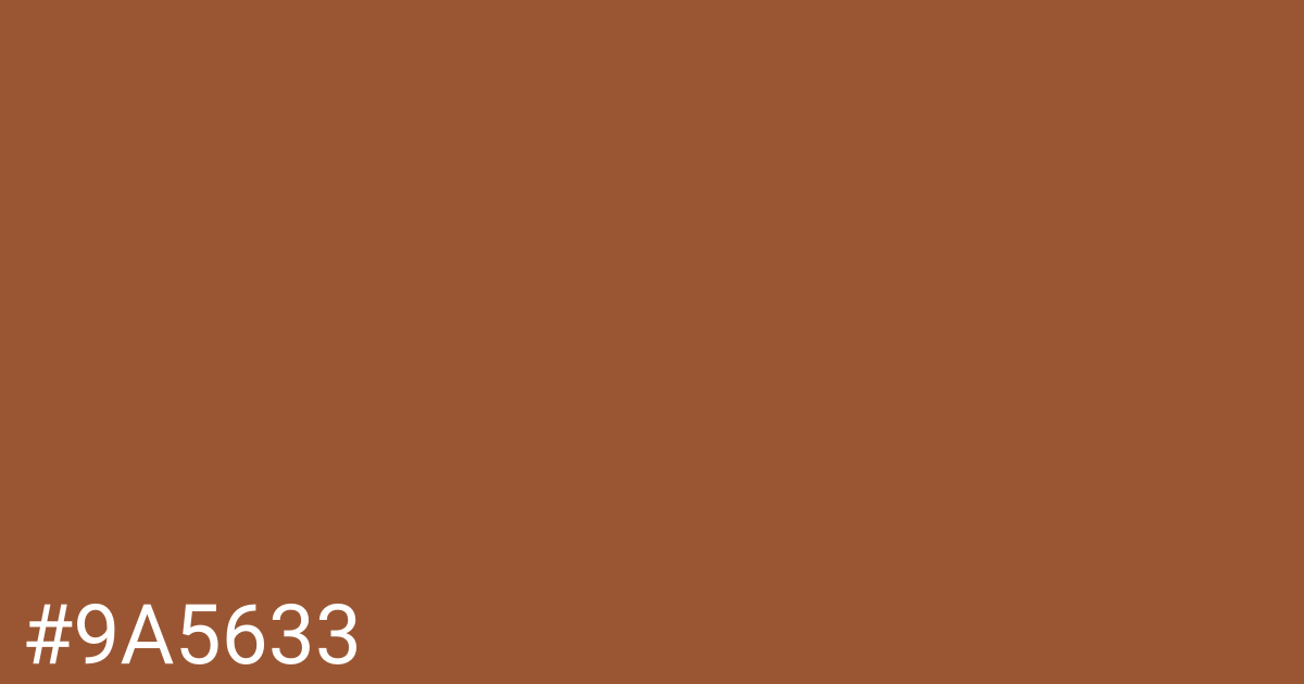 Hex color #9a5633 graphic