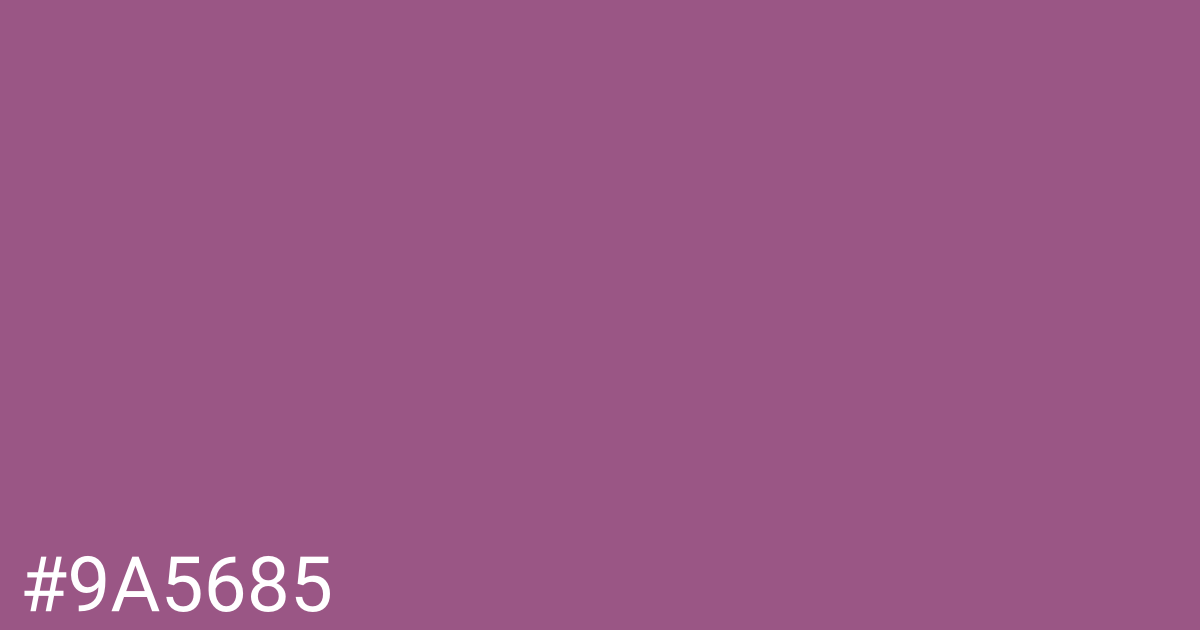 Hex color #9a5685 graphic