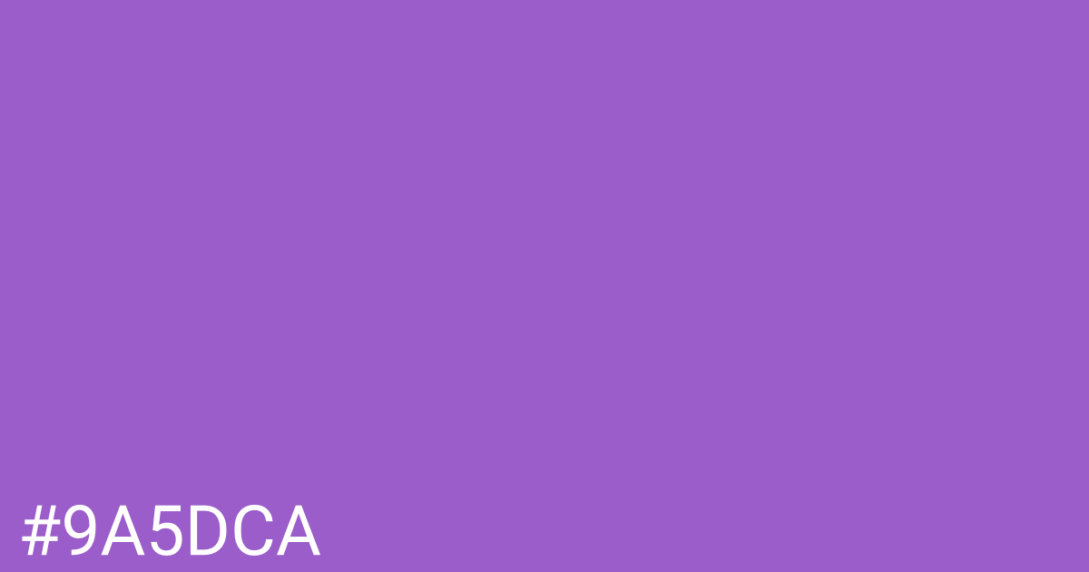 Hex color #9a5dca graphic