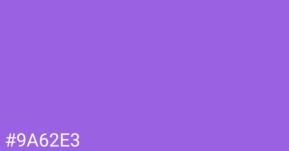 Hex color #9a62e3 graphic