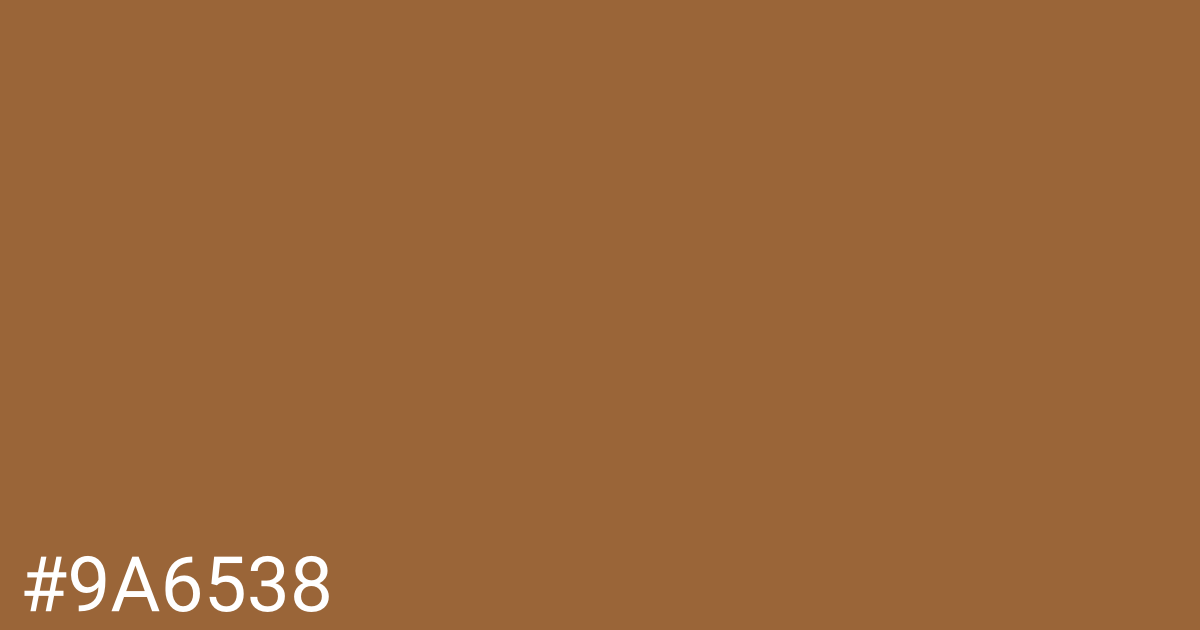 Hex color #9a6538 graphic