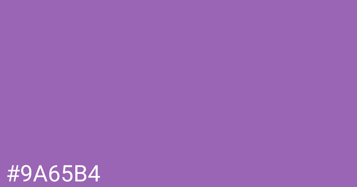 Hex color #9a65b4 graphic