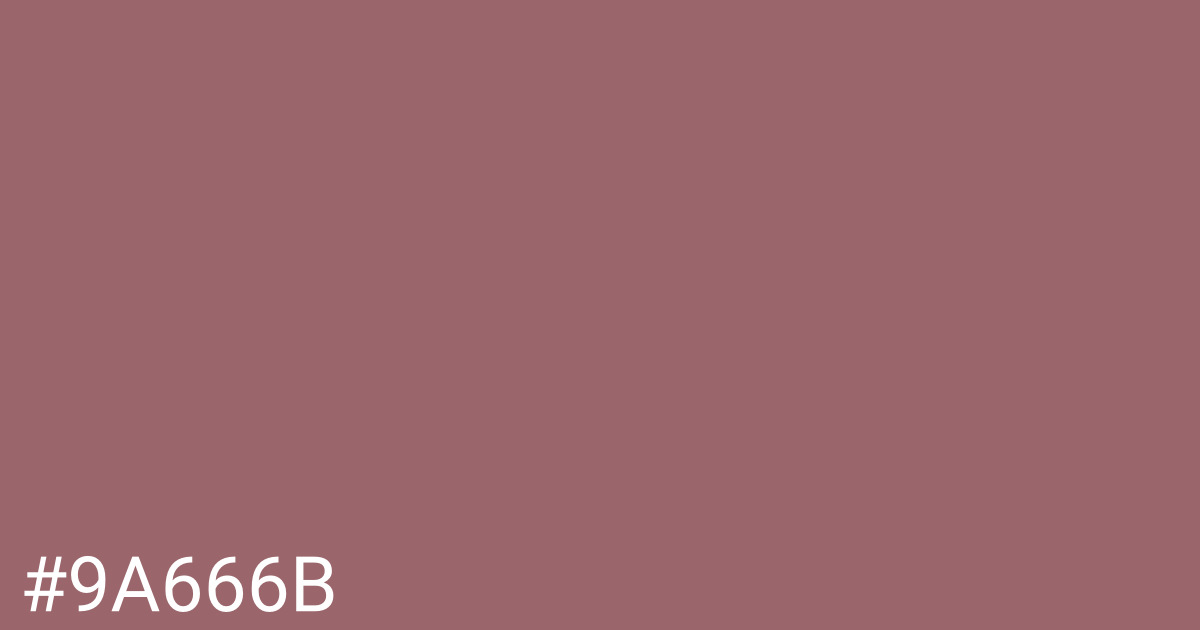 Hex color #9a666b graphic