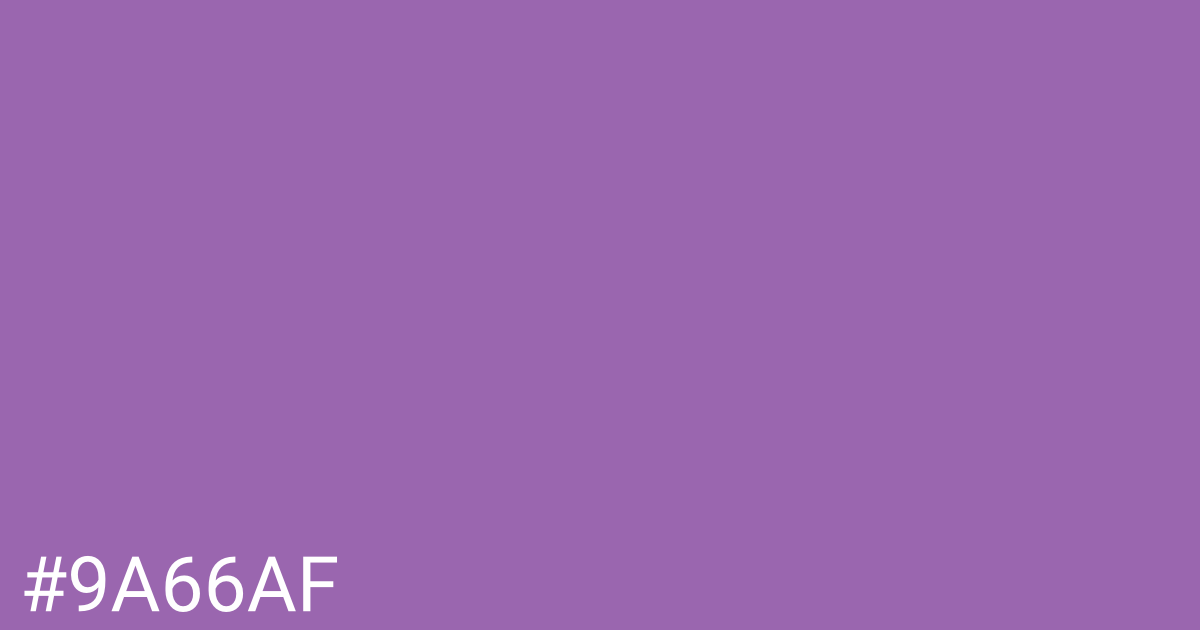 Hex color #9a66af graphic