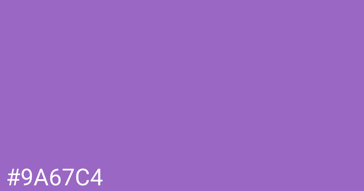 Hex color #9a67c4 graphic