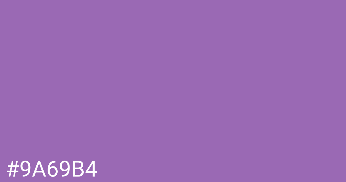 Hex color #9a69b4 graphic