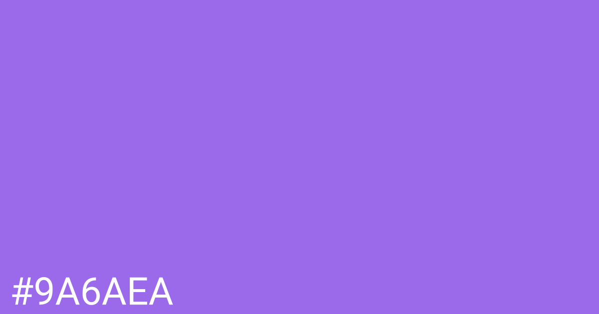 Hex color #9a6aea graphic