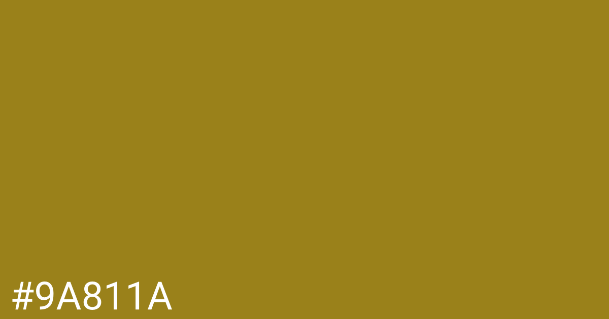 Hex color #9a811a graphic