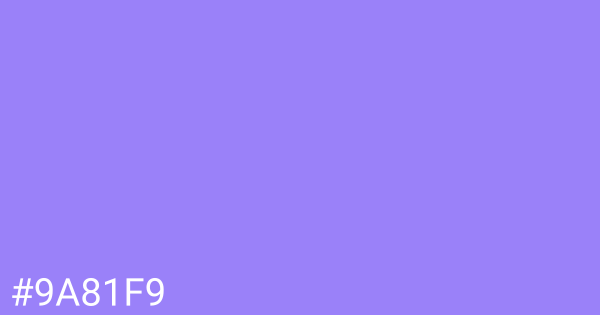 Hex color #9a81f9 graphic