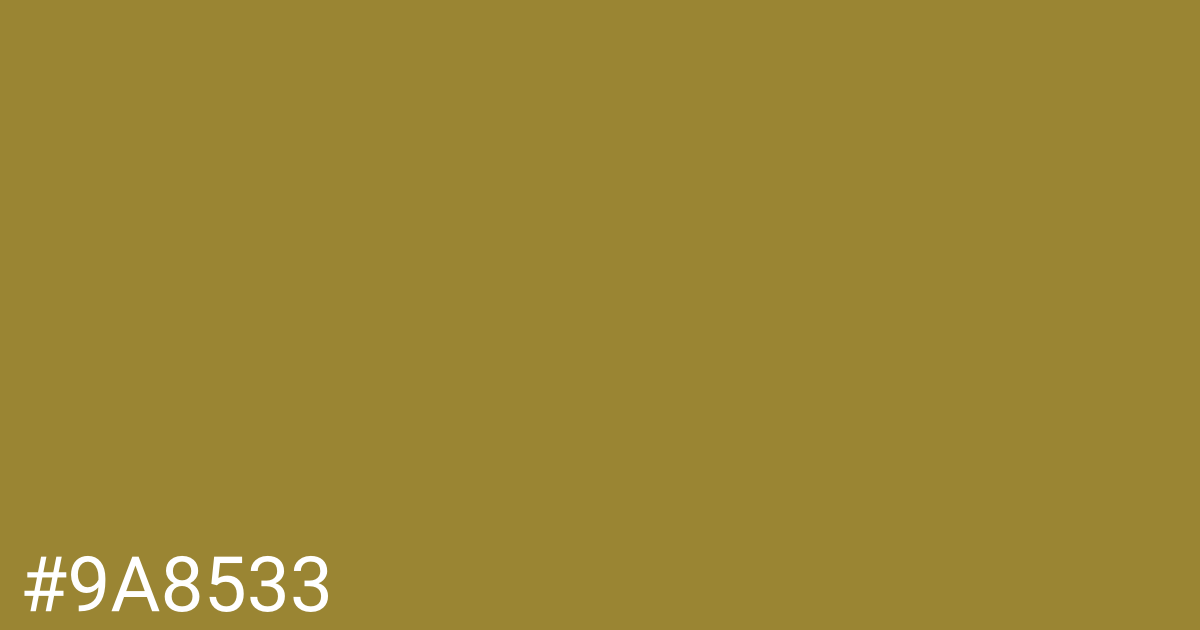 Hex color #9a8533 graphic