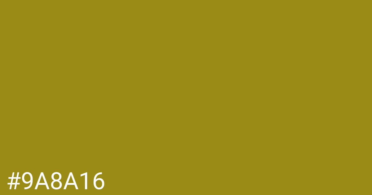 Hex color #9a8a16 graphic