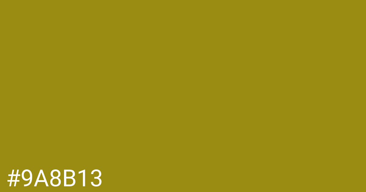 Hex color #9a8b13 graphic