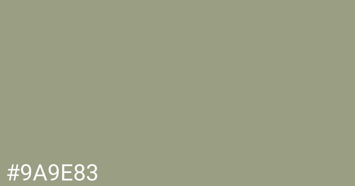 Hex color #9a9e83 graphic