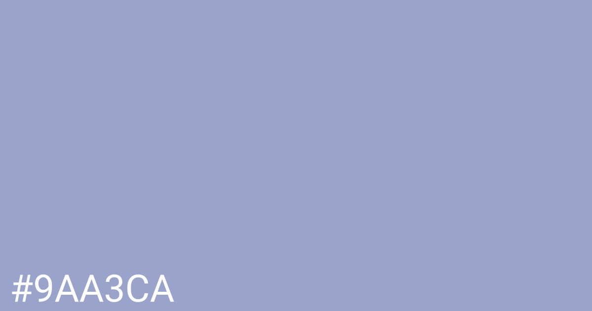 Hex color #9aa3ca graphic