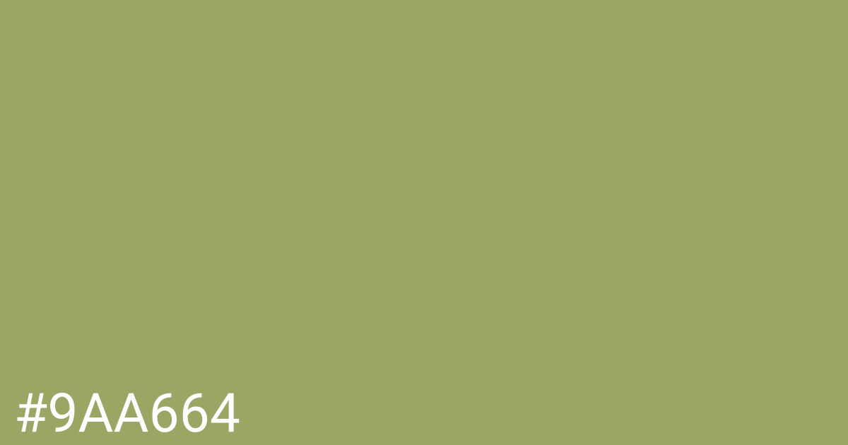 Hex color #9aa664 graphic