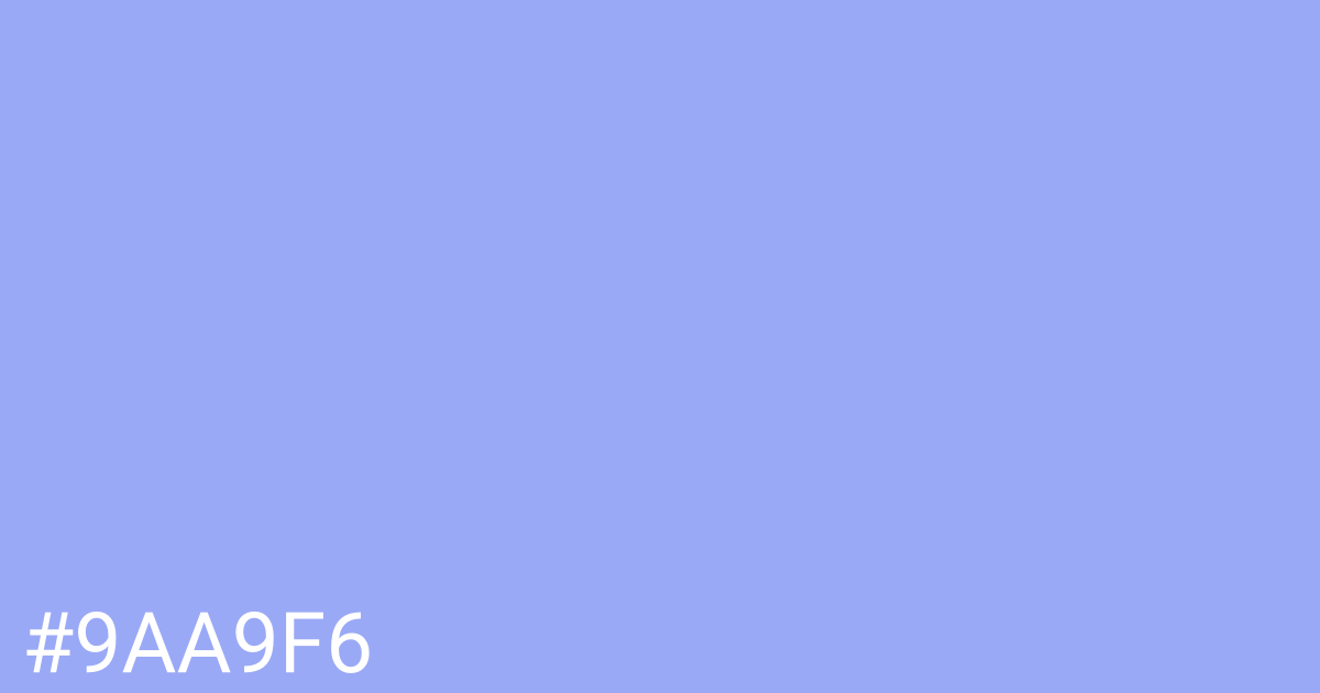 Hex color #9aa9f6 graphic