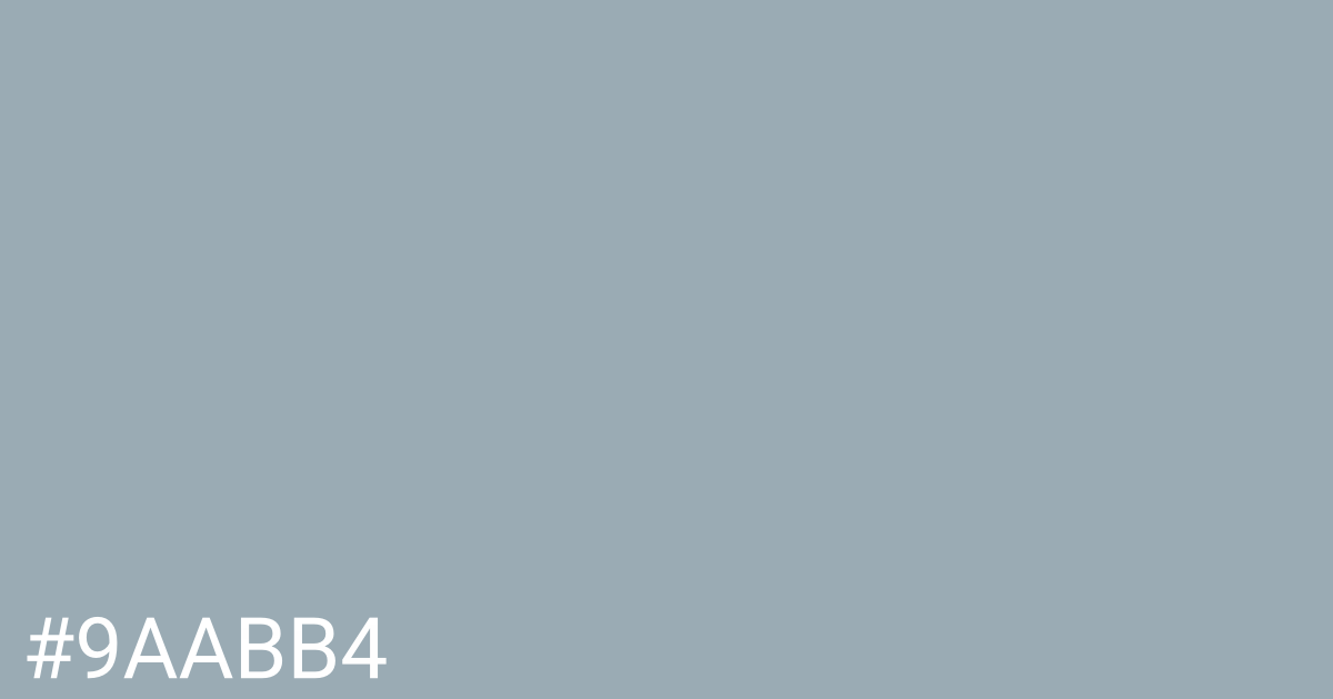 Hex color #9aabb4 graphic