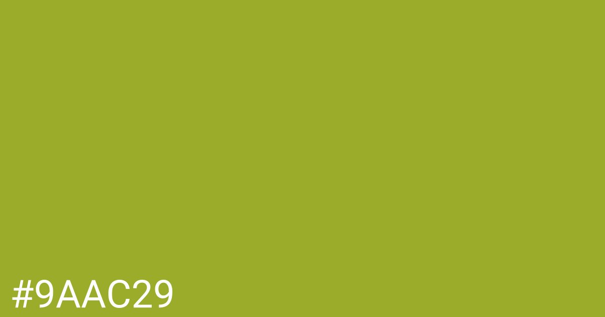 Hex color #9aac29 graphic