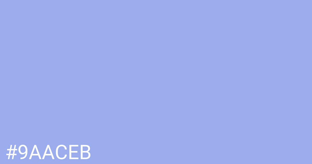 Hex color #9aaceb graphic