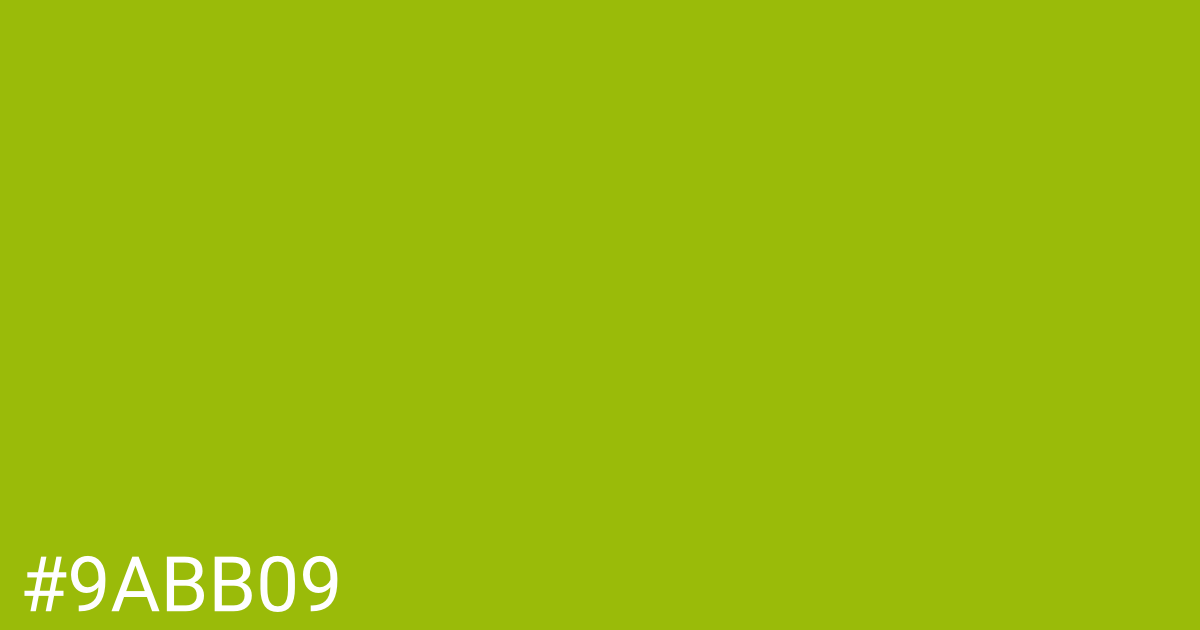 Hex color #9abb09 graphic