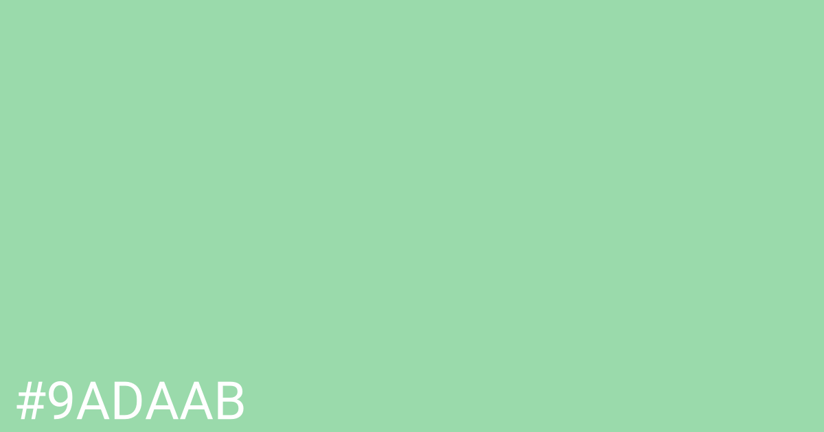 Hex color #9adaab graphic