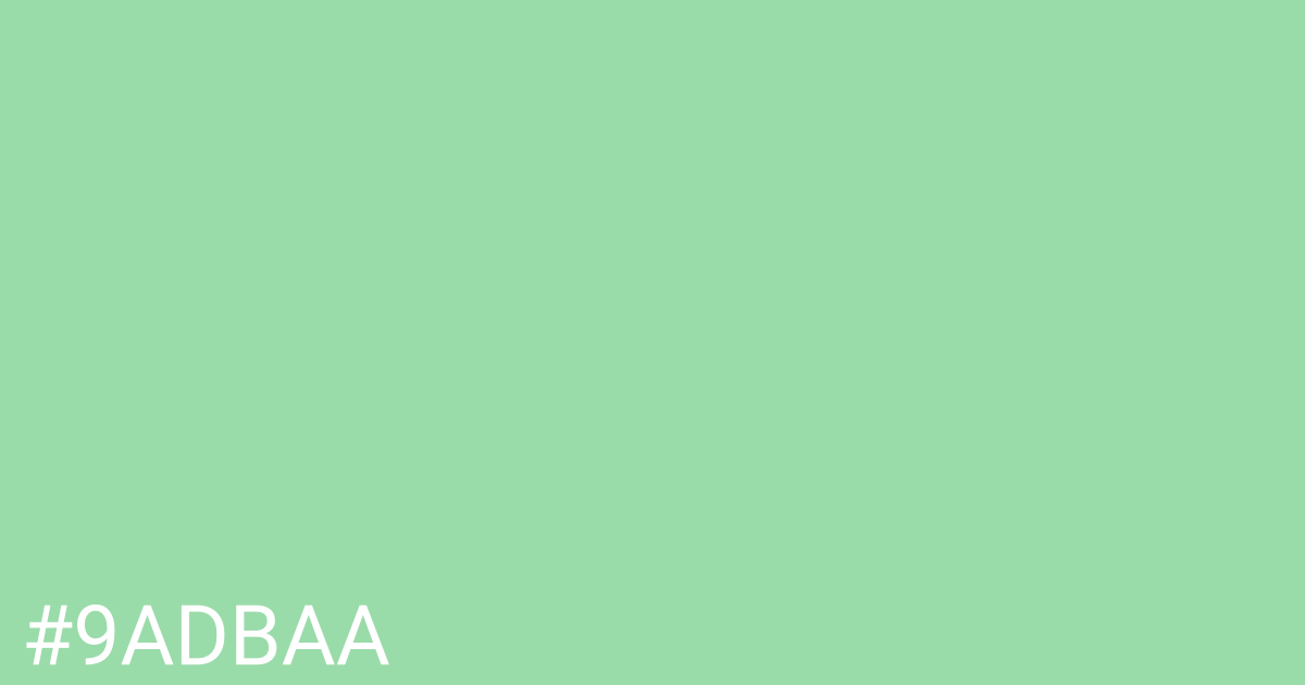 Hex color #9adbaa graphic